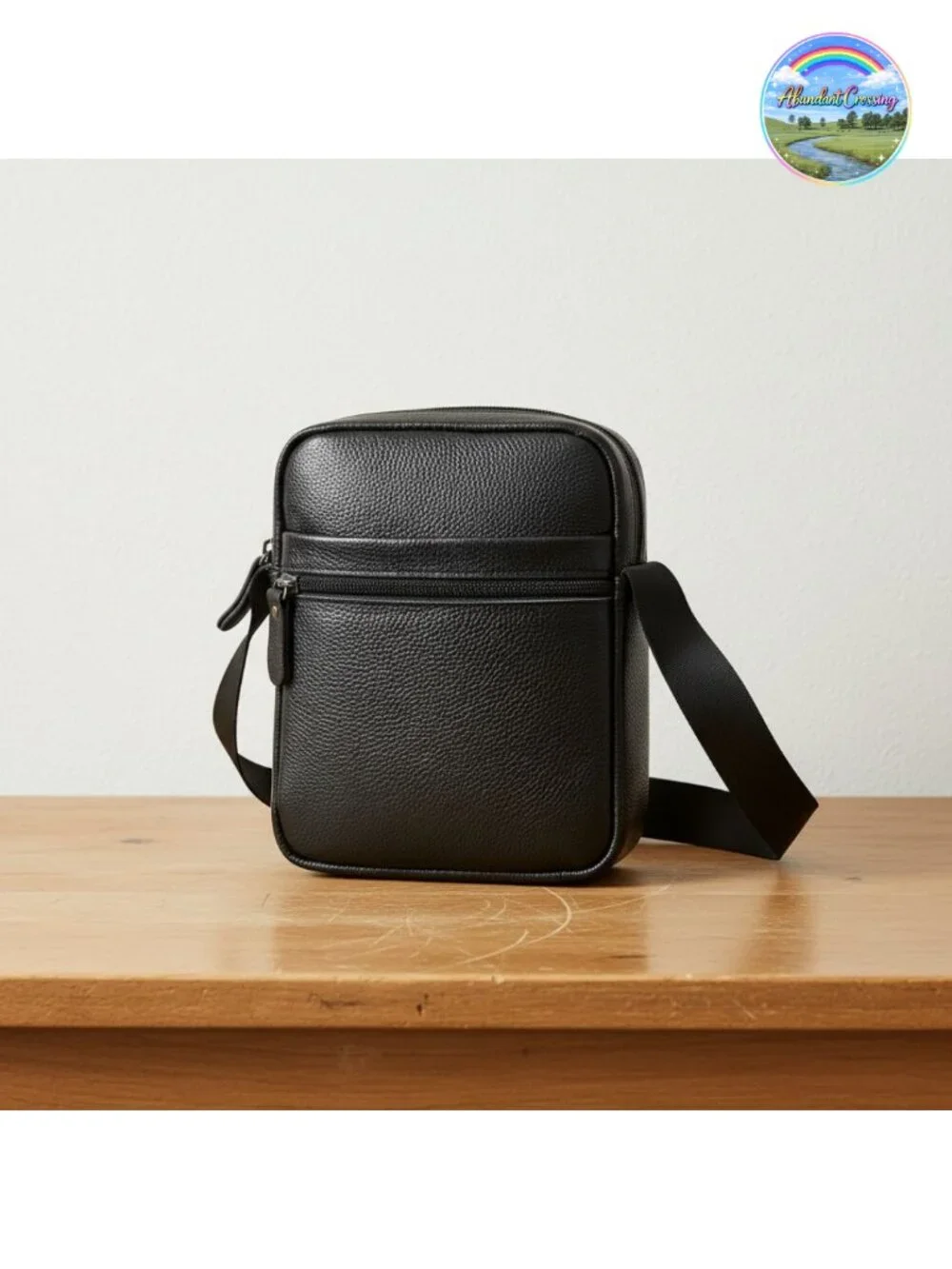 Genuine Leather Men's Crossbody Messenger Bag Small Shoulder Satchel for Work